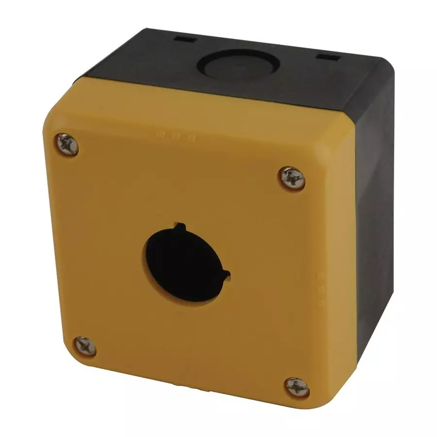 IDEC ENCLOSURE, PUSHBUTTON, 1 HOLE, PC, FB1W-111Y.