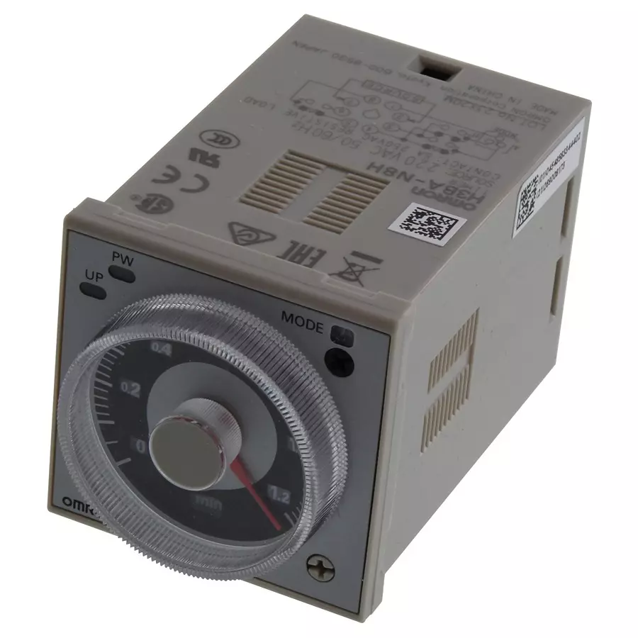 OMRON INDUSTRIAL AUTOMATION SOLID-STATE TIMER, 0.05S-300H, SPDT, H3BA-N8H 220 VAC