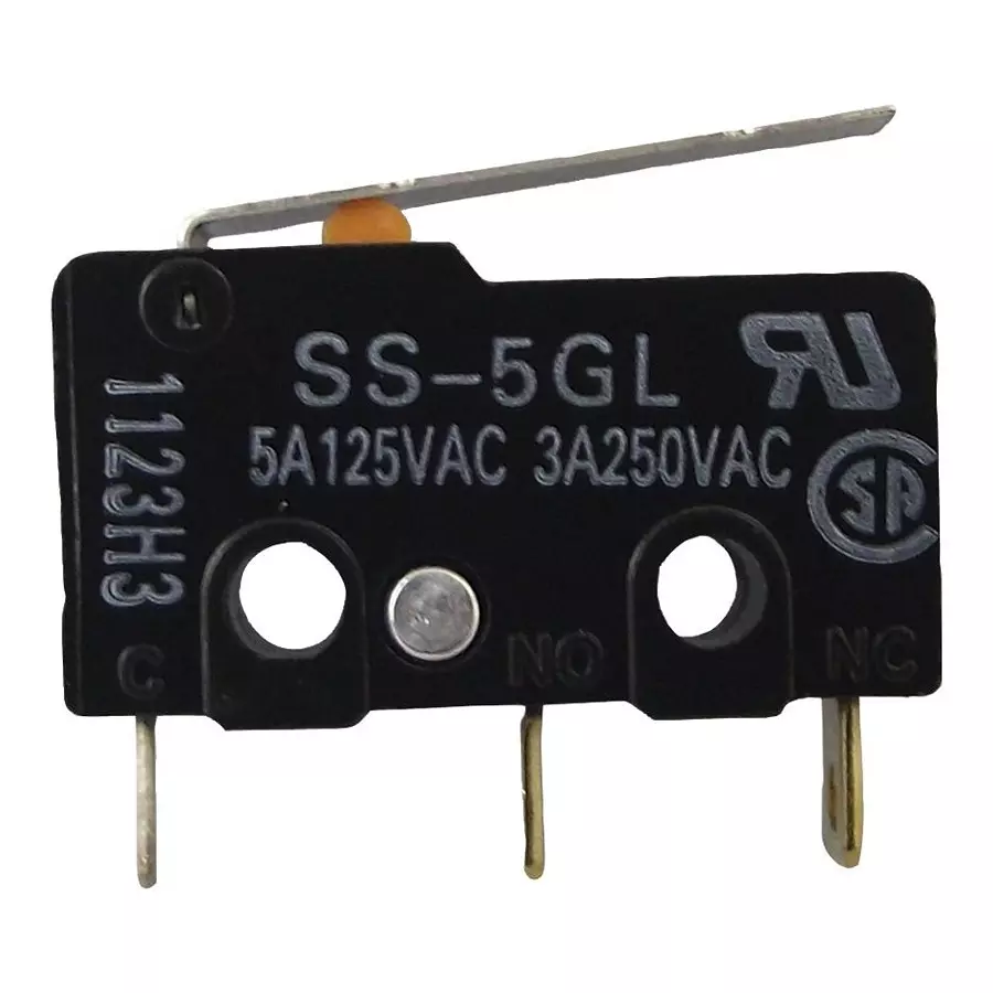 OMRON ELECTRONIC COMPONENTS MICROSWITCH, SPST, 5A, 125VAC, 50GF, SS-5GL-F-3
