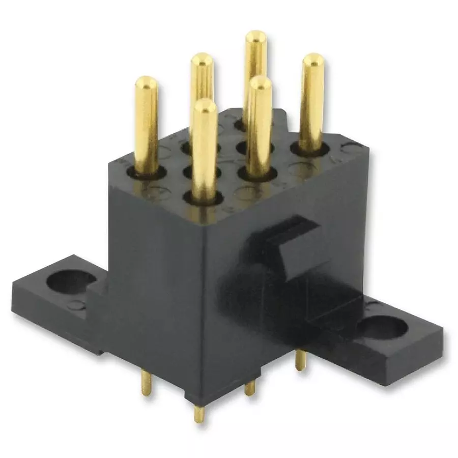 SOURIAU-SUNBANK / EATON CONNECTOR, RECTANGULAR, PLUG, 6POS, PCB, SMS6GE4