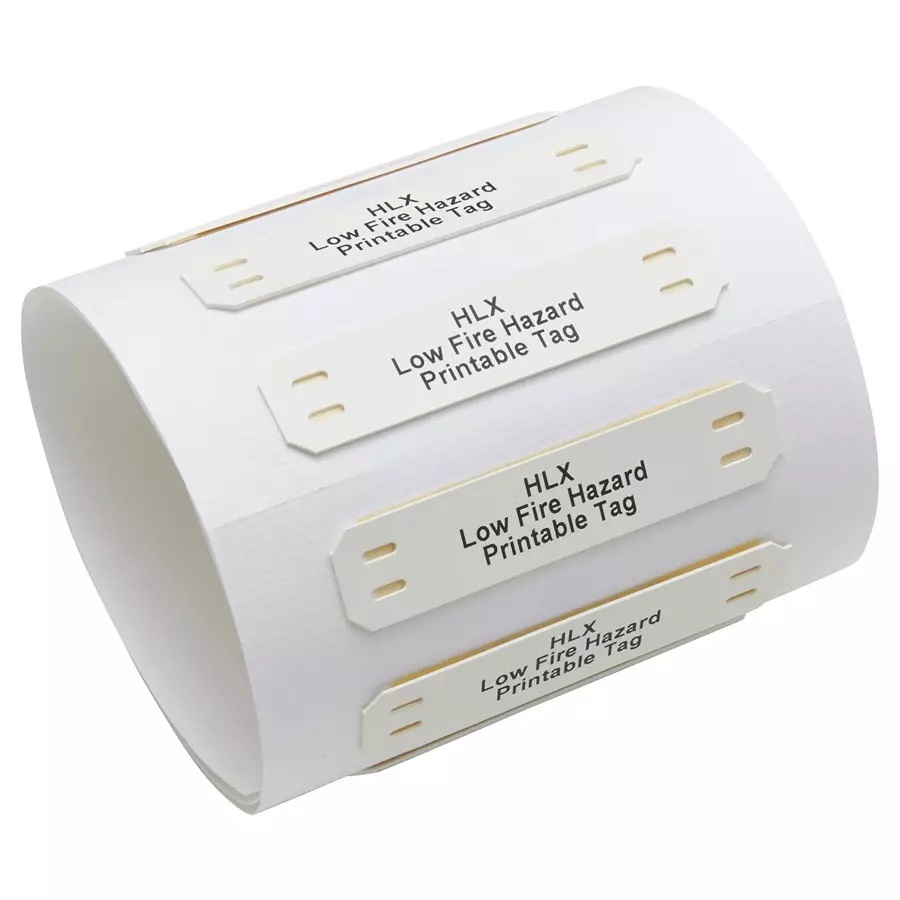 RAYCHEM - TE CONNECTIVITY CABLE MARKER, PO, 70MM X 15MM, WHITE, HLX150WE1TS050B (Pack of 500 Pcs)