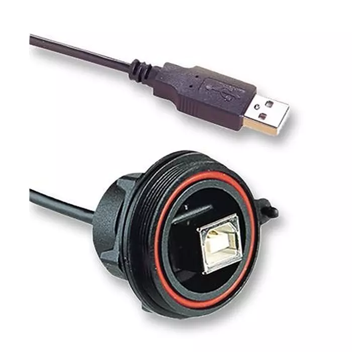 BULGIN LIMITED COMPUTER CABLE, USB 2.0, 0.5M, BLACK, PX0844/B/0M50/A