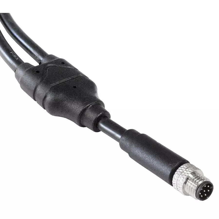 BULGIN LIMITED SENSOR CORD, 8P M8 PLUG-FREE END, 3.3FT, PXPPVC08FIM08AYT010PVC.