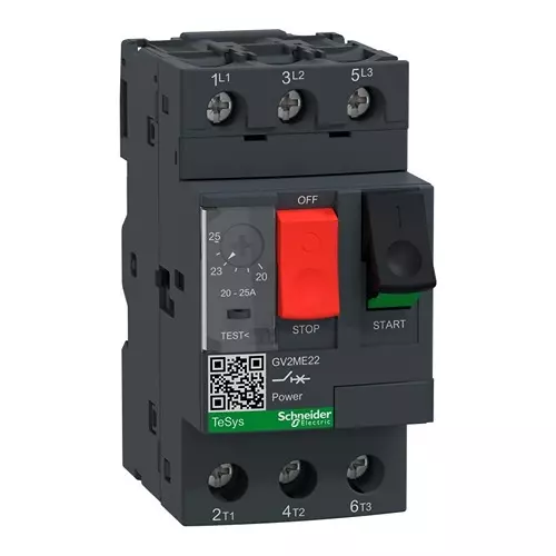SCHNEIDER ELECTRIC Thermal Magnetic Circuit Breakers CIRCUIT BREAKER, 3 POLE, 25A, 690VAC, GV2ME22