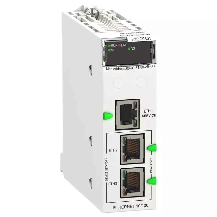 SCHNEIDER ELECTRIC PLC Processors 3-PORT ETH COM X80 MODULE, BMENOC0301