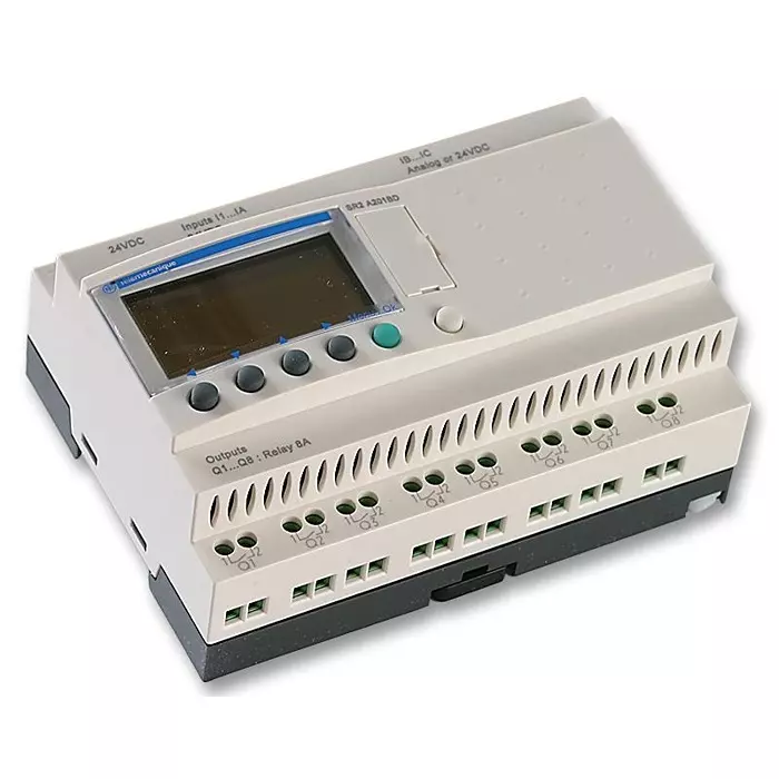 SCHNEIDER ELECTRIC Process Controllers LOGIC MODULE, RELAY, 6I/P, 8O/P, SR2B201BD