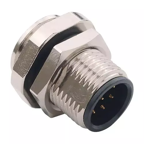 NORCOMP Sensor Conn, M12, 8Pos, Plug, Panel, 859-008-10SR004