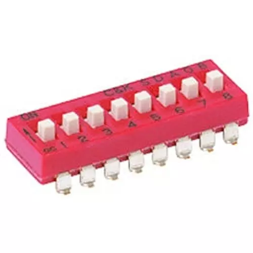 C&K COMPONENTS Dip Switch, Spst, 1Pos, 0.1A, 5Vdc, Smd, SDA01H1SBD