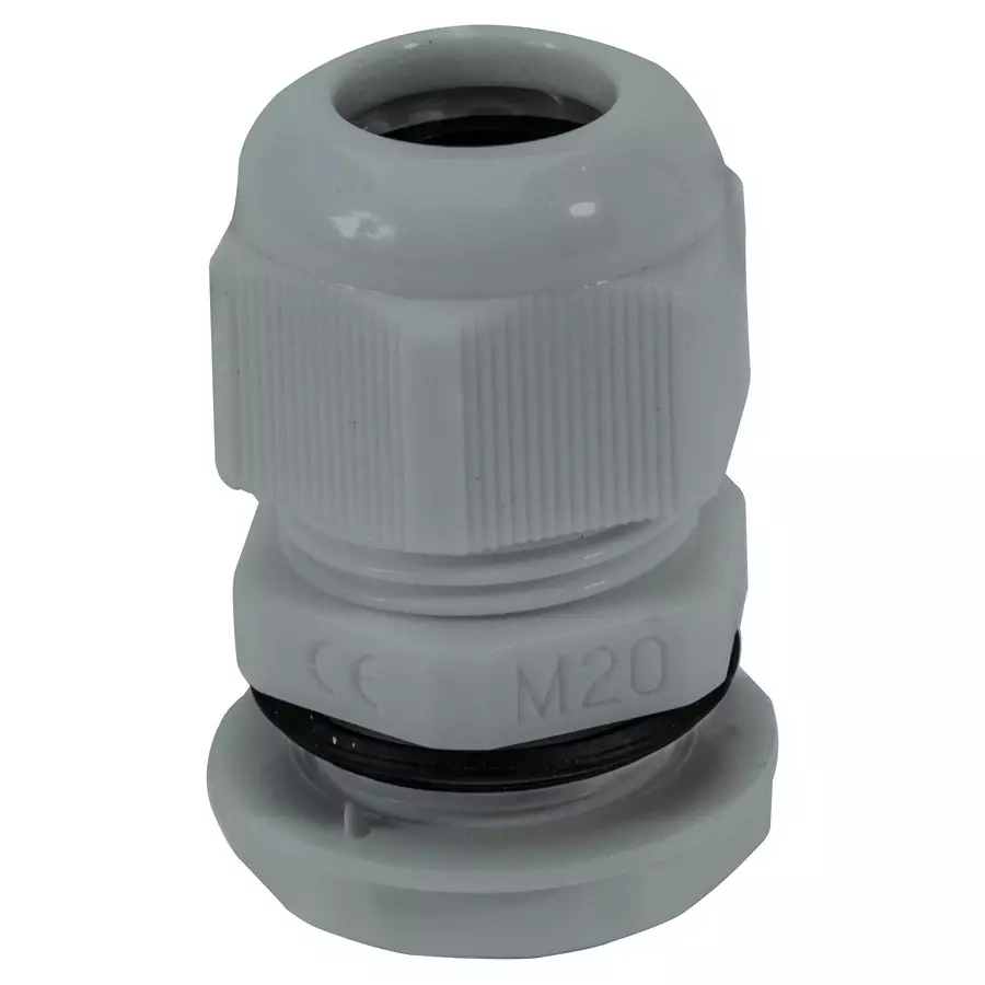 HELLERMANNTYTON Cable Gland, Nylon 6.6, 10 mm-14 mm, Gry, NGM20-DGY (Pack of 10)