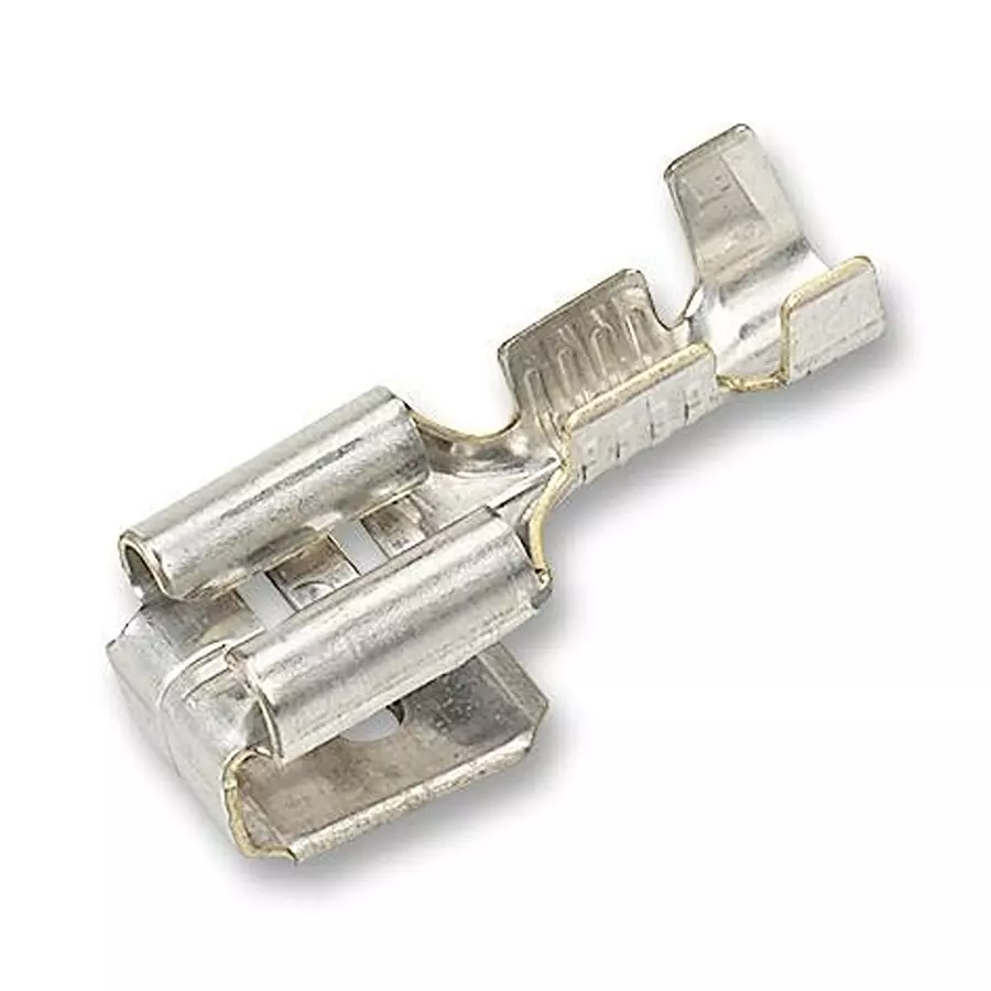 JST (JAPAN SOLDERLESS TERMINALS) Crimp Terminal, Piggy Back, 6.3X0.8, SPB-2.5T-250N-S (Pack of 100)