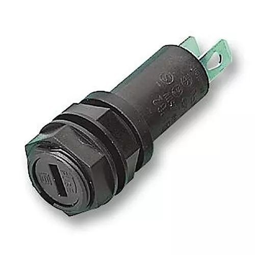 SCHURTER Fuse Holder, 5X20 mm, Slot Knob, Panel, 3101.0020