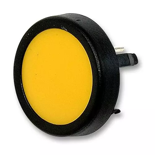 SCHURTER Switch, Spst, 0.125A. 48V, Yellow, Tht, 12411104791
