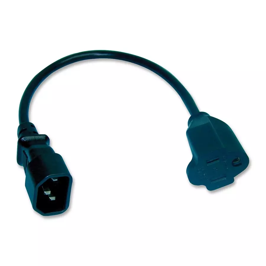 Multicomp POWER CORD, NEMA5-15R/IEC, 1FT, 10A, BLK, SPC19905