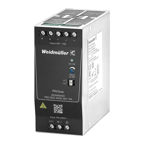 Weidmuller POWER SUPPLY, AC-DC, 48V, 10A, 2838490000