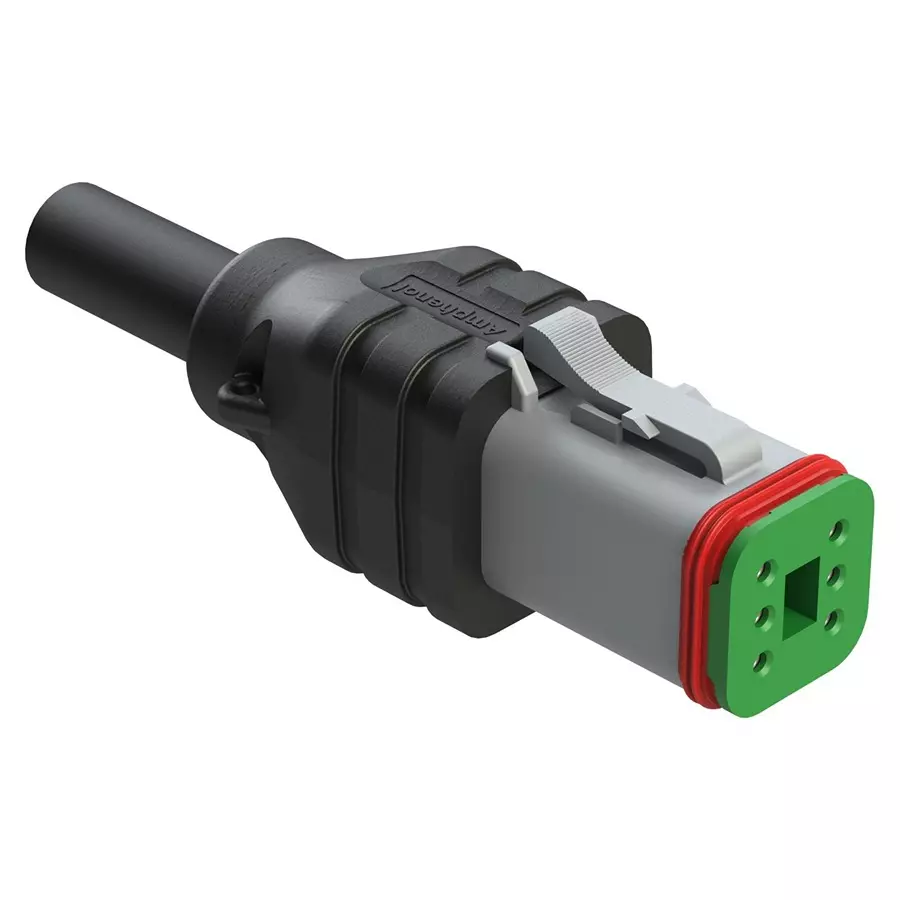 AMPHENOL SINE/TUCHEL CABLE ASSY, 6P RCPT-FREE END, 5M, AT06GY-6S-N-TPE-M5