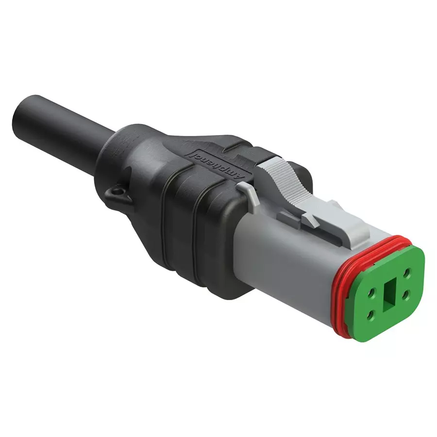 AMPHENOL SINE/TUCHEL CABLE ASSY, 4P RCPT-FREE END, 10M, AT06GY-4S-N-TPE-M10