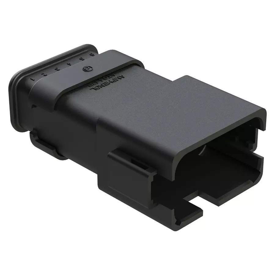 AMPHENOL SINE/TUCHEL AUTOMOTIVE HOUSING, RCPT, 12POS, 13A, AT04-12PA-SR2BK
