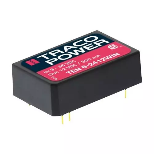 TRACO POWER DC/DC CONVERTER, 1 O/P, 0.25A, 24V, TEN 6-2415WIN