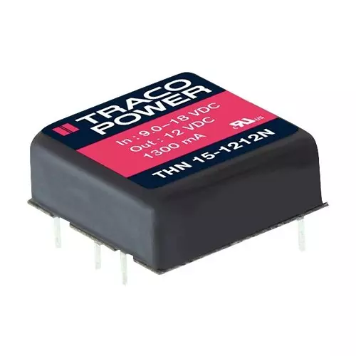 TRACO POWER DC-DC CONVERTER, 12V, 1.3A, THN 15-2412N