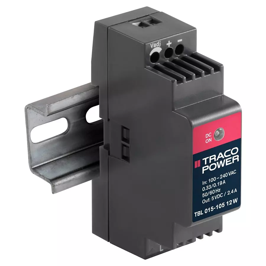 TRACO POWER AC/DC, 12V/1.3A/15W, DIN, TBL 015-112
