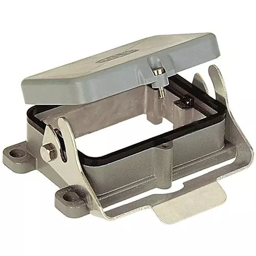 Harting Heavy Duty Hoods / Housings / Bases RECTANGULAR POWER BASE, SIZE 48B, 1 LEVER, 09300480317