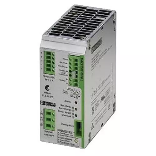 Phoenix Contact AC / DC DIN Rail Mount Power Supplies POWER SUPPLY, AC-DC, 24V, 5A, 2866611