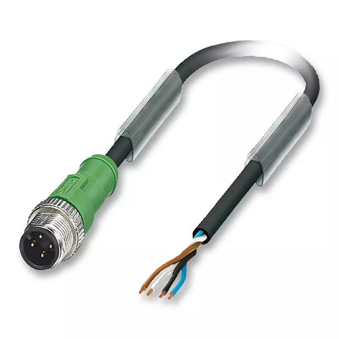 Phoenix Contact Sensor Cable Assemblies SENSOR CABLE, 4POS, M12 PLUG, 5M, 1668069