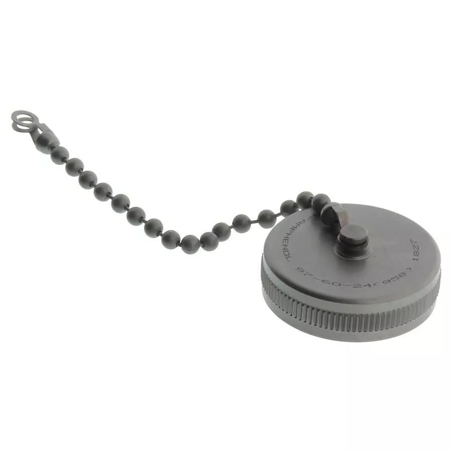 AMPHENOL INDUSTRIAL PROTECTION CAP W/CHAIN, SIZE 24, METAL, 97-60-24(958)