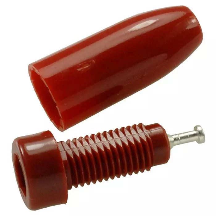 JOHNSON TIP JACK, 5700V, 10A, RED, 105-0702-001