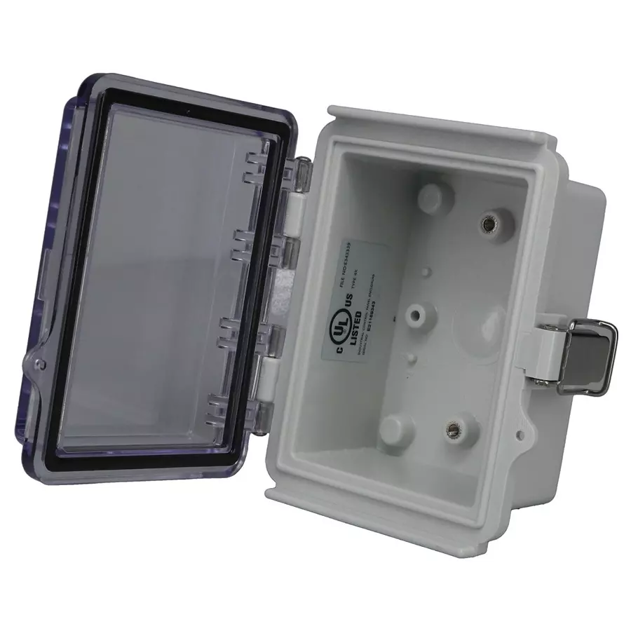 BUD ENCLOSURE, MULTIPURPOSE, PC, GREY/CLEAR, PTQ-11035-C