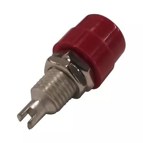 HIRSCHMANN BINDING POST, 32A, 4MM, PANEL, RED, PK5, 930176101. (Pack of 5)