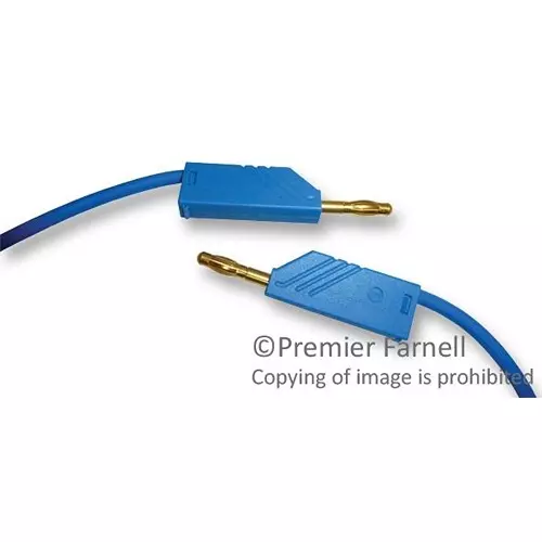 HIRSCHMANN TEST LEAD, BLUE, 500MM, 60V, 32A, 934061702