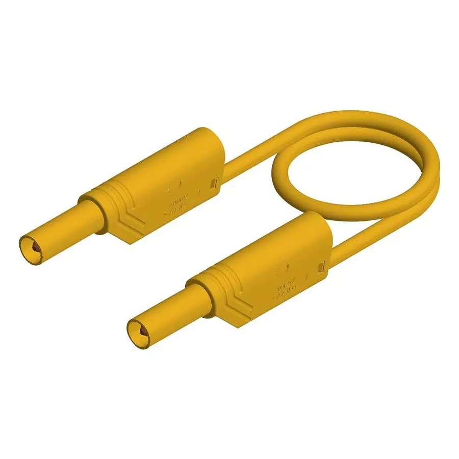 HIRSCHMANN TEST LEAD, 4MM BANANA PLUG, YEL, 250MM, 934086103
