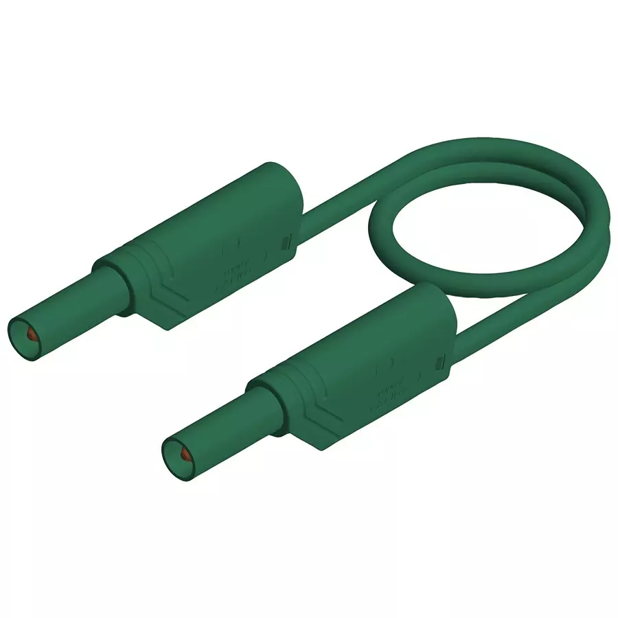 HIRSCHMANN TEST LEAD, 4MM BANANA PLUG, GREEN, 1M, 934195104