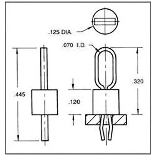 KEYSTONE TEST POINT, PCB, THROUGH HOLE, 5014