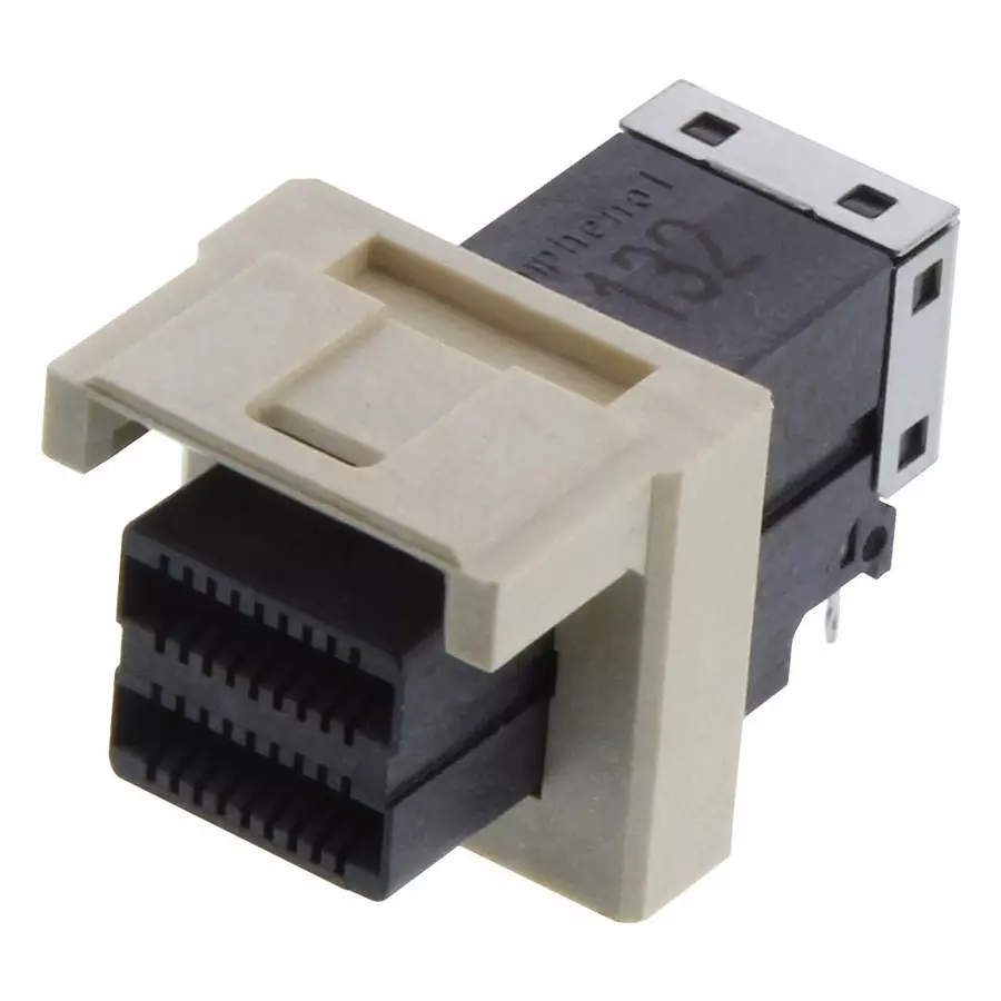 AMPHENOL COMMUNICATIONS SOLUTIONS I/O CONN, MINI SAS HD, R/A RCPT, 36POS, G40HA1331HR