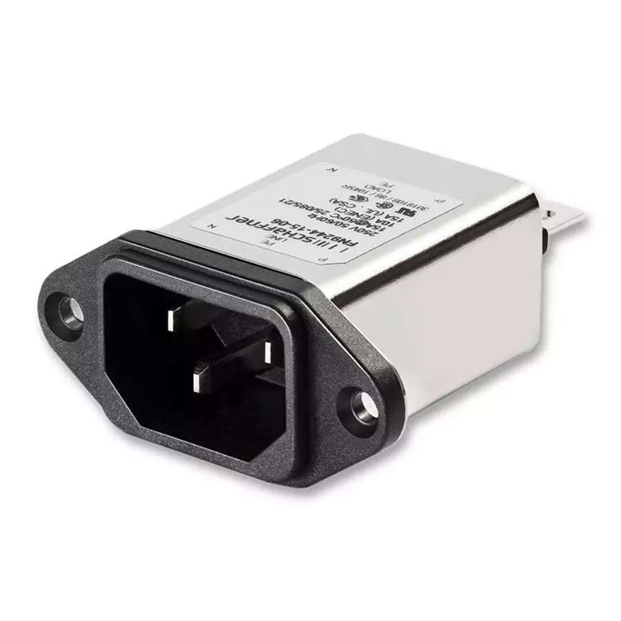 SCHAFFNER - TE CONNECTIVITY IEC C14 INLET FILTER 6A HIGH PERFORMANCE, 804061-SF