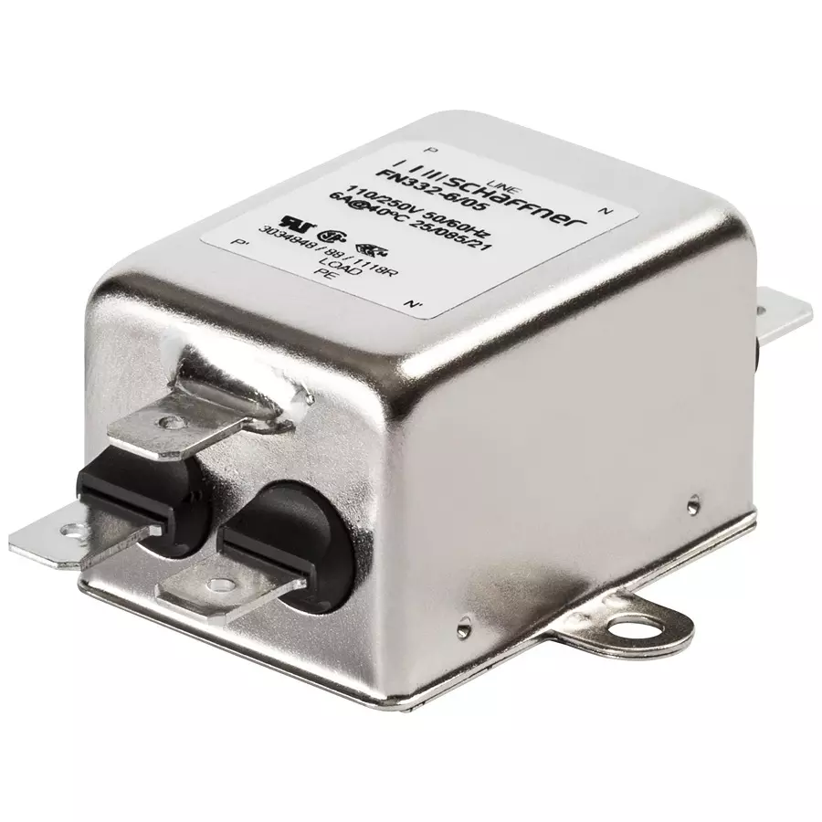SCHAFFNER - TE CONNECTIVITY POWER LINE FILTER, 1 PHASE, 3A, 250VAC, 800098-SF
