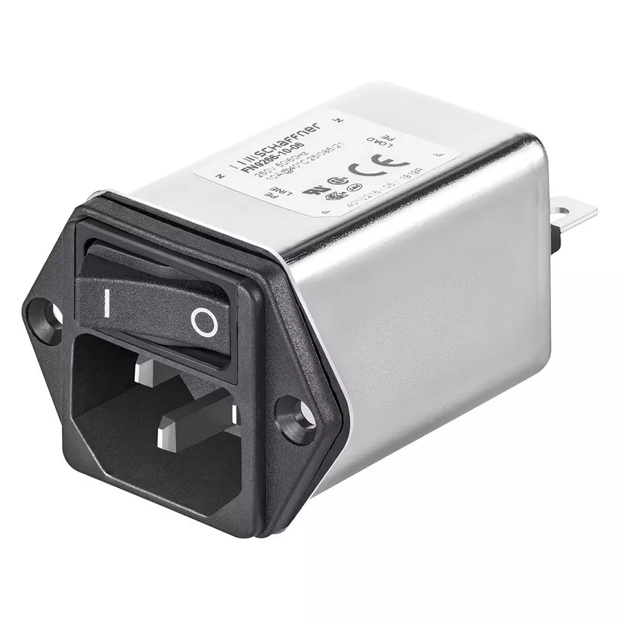 SCHAFFNER - TE CONNECTIVITY IEC FILTER, MEDICAL, 3MH, 6A, 250VAC, 819993-SF