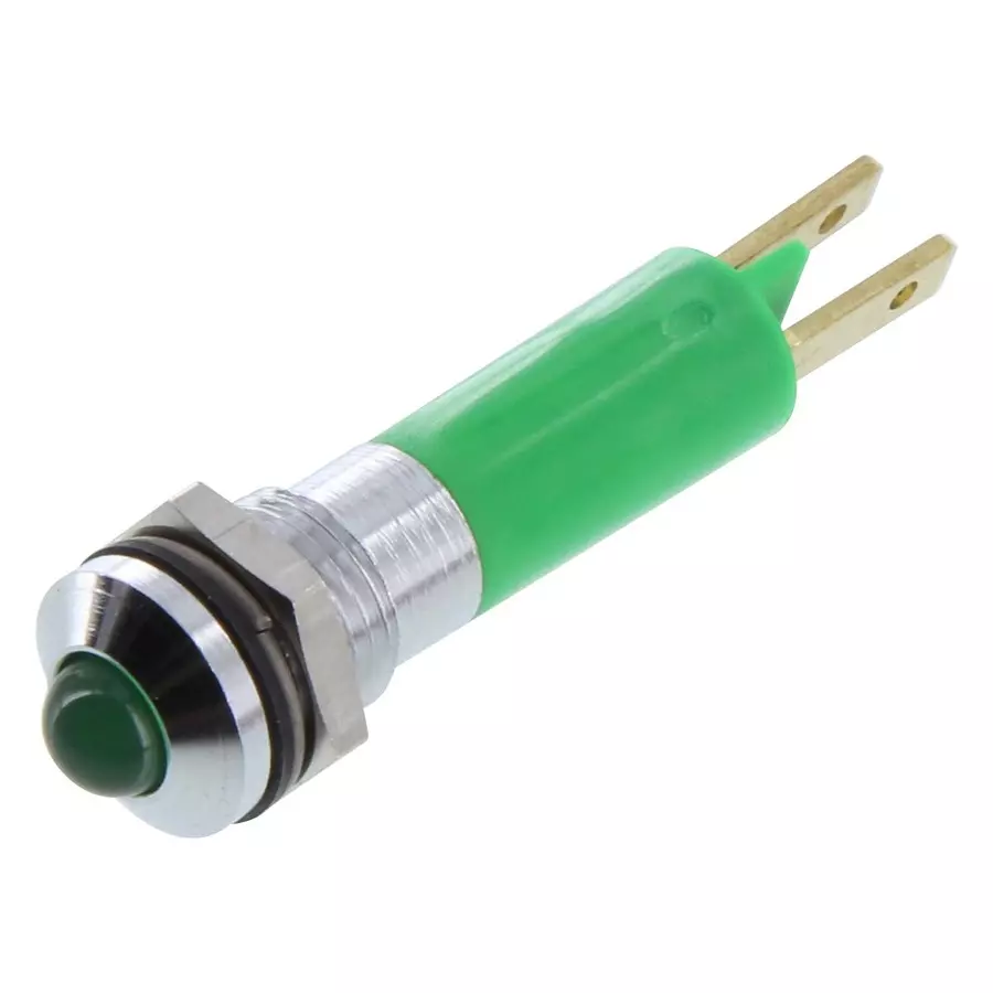 WAMCO Panel Mount Indicator, Led, 8Mm, Green, 24V, WL-19040351