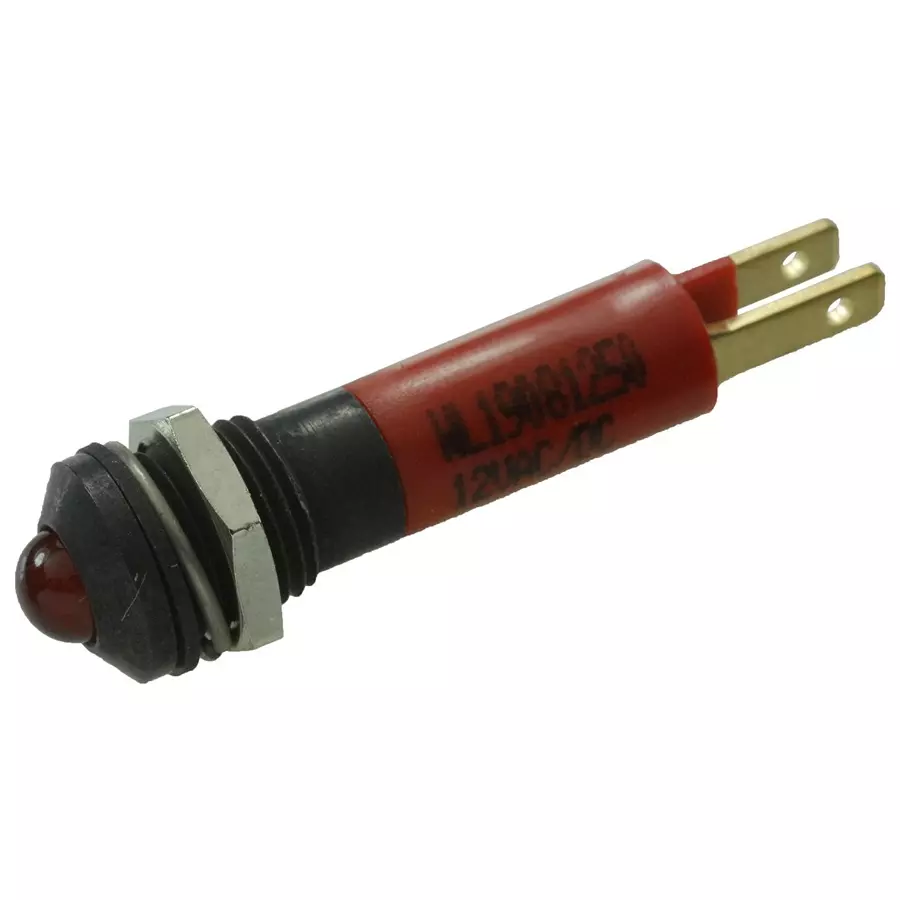 WAMCO Panel Mount Indicator, Led, 8Mm, Red, 12V, WL-19081250