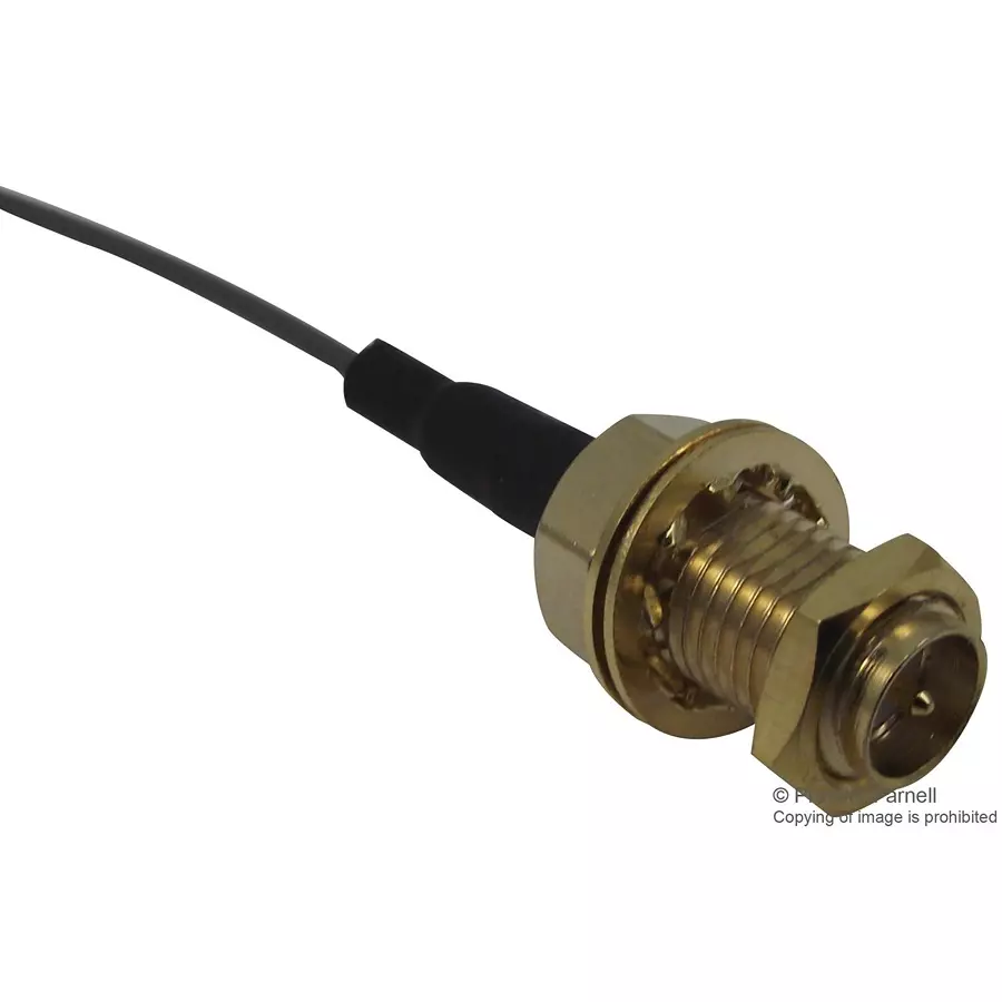 LAIRD EXTERNAL ANTENNAS Cable, Ufl To Sma Rp Female Bulkhead, 080-0001