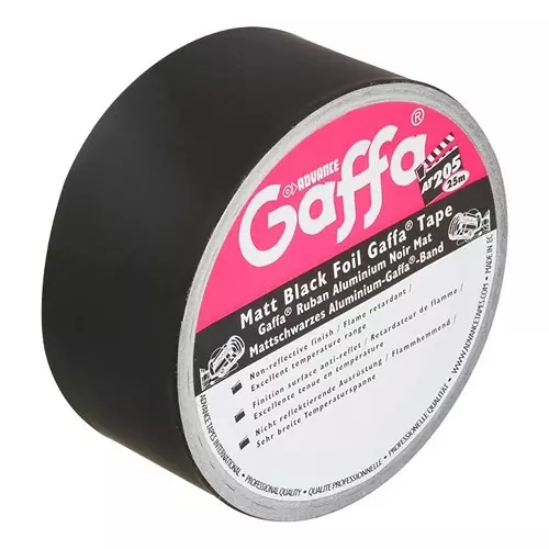 ADVANCE TAPES Tape, Aluminium Foil, 25M X 50Mm, AT205 BLACK 25M X 50MM