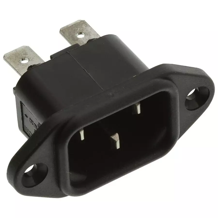 CORCOM - TE CONNECTIVITY CONNECTOR, POWER ENTRY, INLET, 15A, FLANGE, 6ESRM-3.