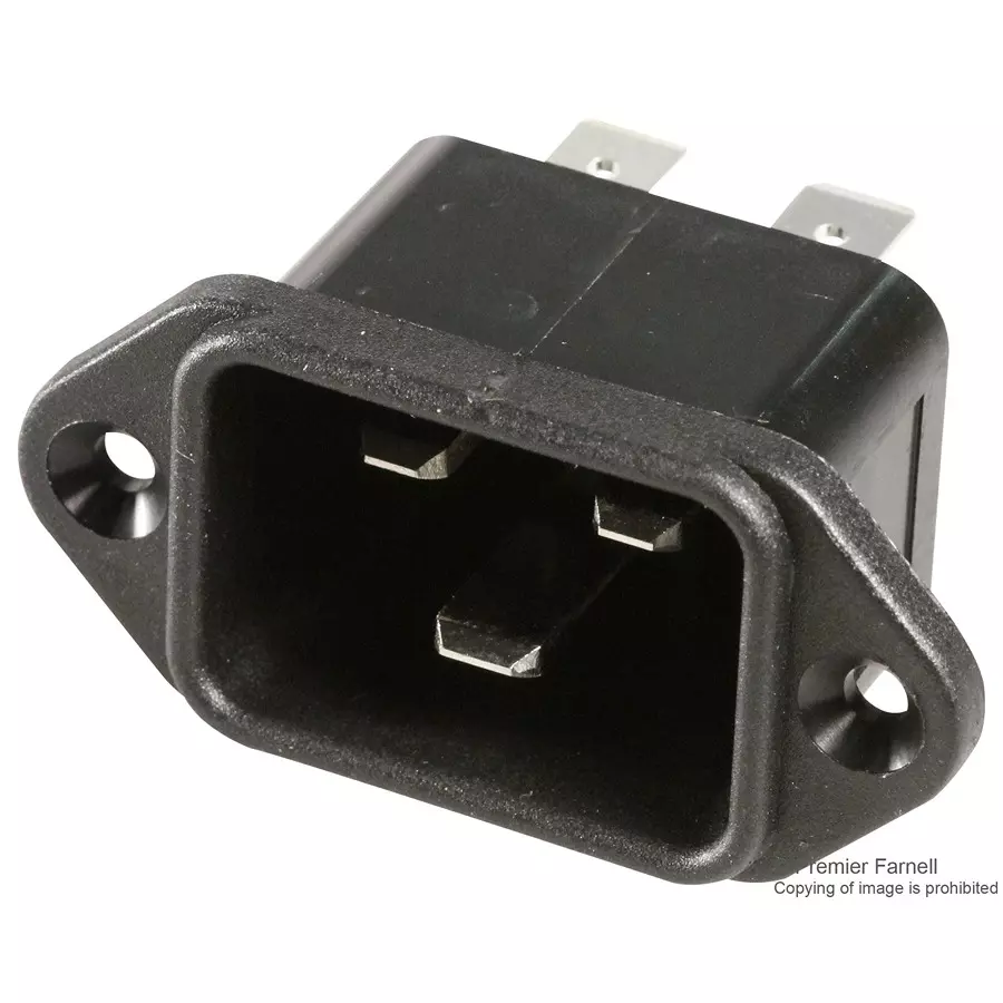 CORCOM - TE CONNECTIVITY CONNECTOR, POWER ENTRY, PLUG, 20A, 250V, 20ESRM-3