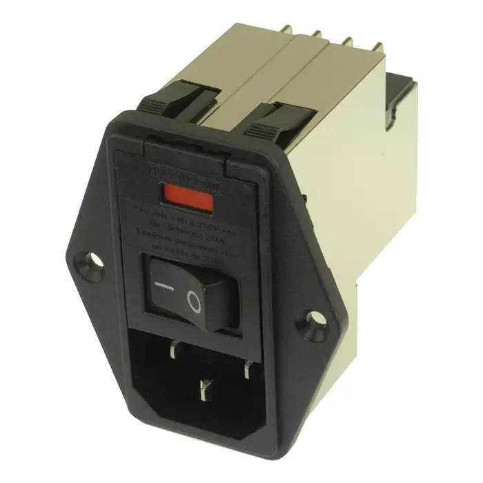 CORCOM - TE CONNECTIVITY IEC FILTER, MEDICAL, 6A, 250VAC, QC, PE0S0DH6B