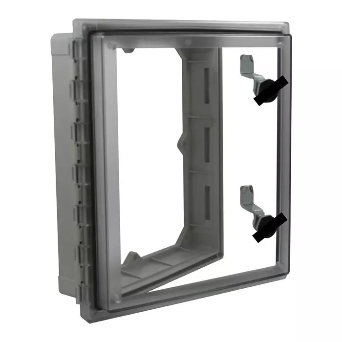 FIBOX INSPECTION WINDOW, PC, 12" X 10", GREY, AR IPW 1210 W T