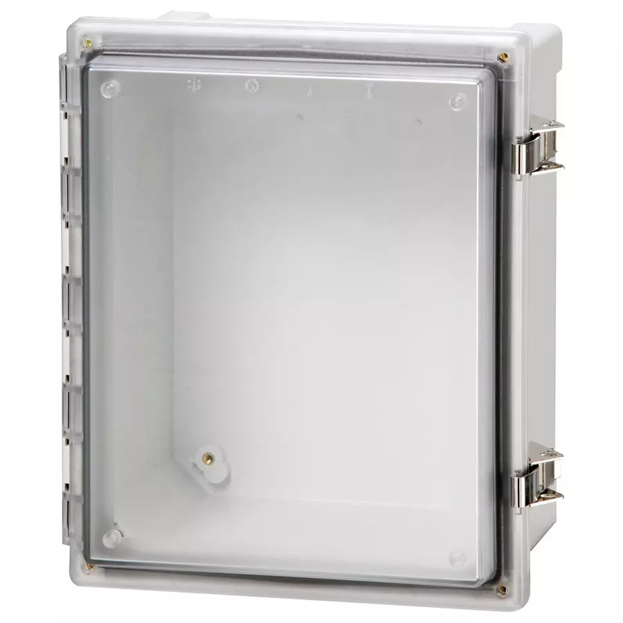 FIBOX ENCLOSURE, JUNCTION BOX, PC, GREY/CLEAR, AR14127CHSSLT