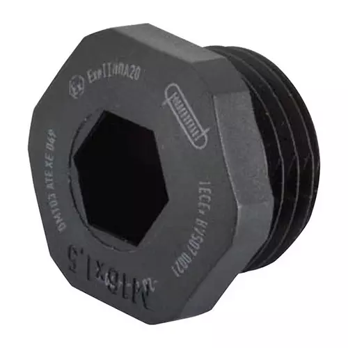 HUMMEL BLANKING PLUG, NYLON, M16X1.5, 1.297.1601.50
