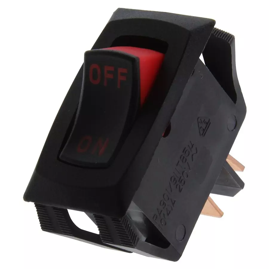 CARLING TECHNOLOGIES SWITCH, ROCKER, SPST, 16A, 250V, BLACK, RA911-VB-B-1-V